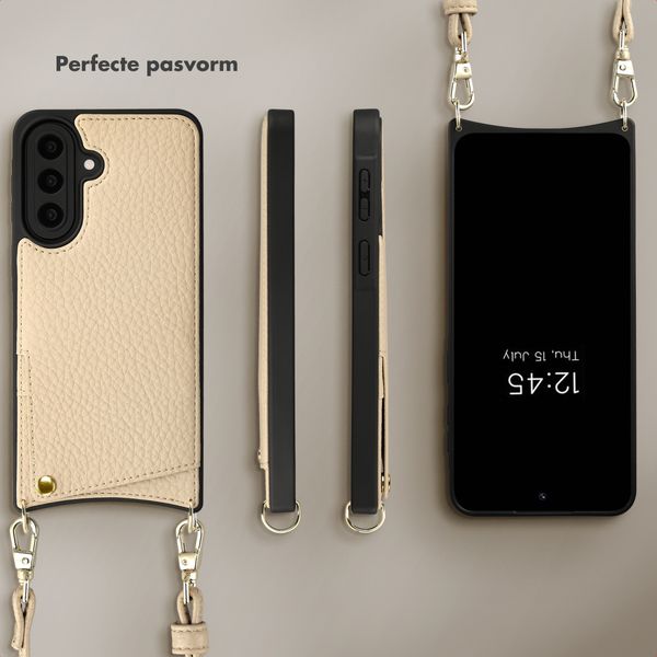 Selencia Nova Telefoonhoes met Koord en Pashouder Samsung Galaxy A57 (5G) - Beige