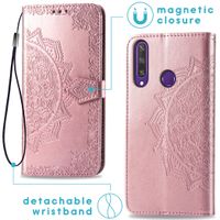 imoshion Mandala Bookcase Huawei Y6p - Rosé Goud