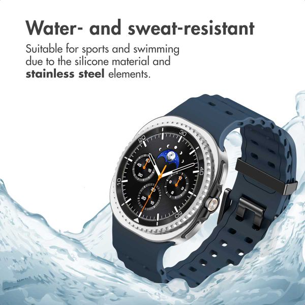 imoshion Ocean Silicone Band Samsung Galaxy Watch 9 (40/44mm) / Watch 8 (40/44mm) / Classic (46mm) - Dark Blue