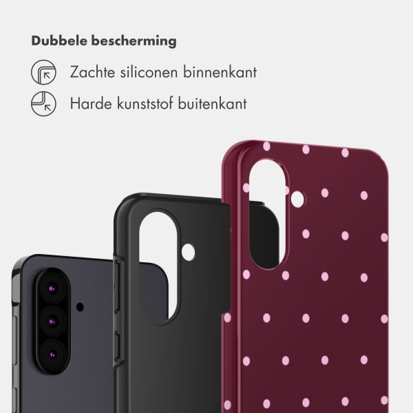 Selencia Vivid Backcover Samsung Galaxy A36 / A56 - Happy Dots Burgundy