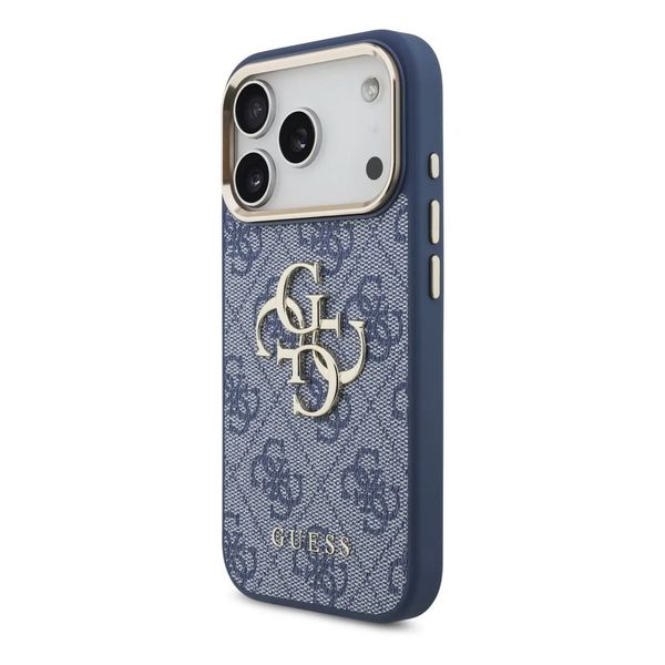 Guess 4G Metal Logo Backcover Apple iPhone 18 Pro Max / 17 Pro Max - Blue