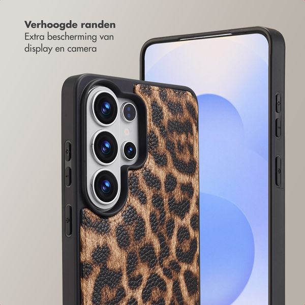 Selencia Nova Telefoonhoes met Koord en Pashouder Samsung Galaxy S26 Ultra - Leopard