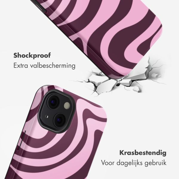 Selencia Vivid Backcover Apple iPhone 13 - Wavy Swirl Pink Plum