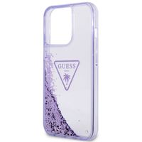 Guess Liquid Glitter Backcover iPhone 14 Pro - Paars