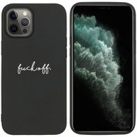 imoshion Design hoesje iPhone 12 Pro Max - Fuck Off - Zwart