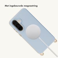 Selencia Rivièra MagSafe Backcover met afneembare haakjes Samsung Galaxy A36 / A56 - Powder Blue