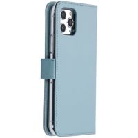 Selencia Echt Lederen Bookcase iPhone 11 Pro - Lichtblauw