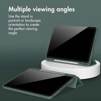 Accezz Smart Silicone Book Case Apple iPad Air 13 inch (2026) M4 / (2025) M3 / (2024) M2 - Dark Green