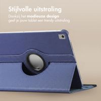 imoshion 360° draaibare Bookcase Apple iPad 9 (2021) 10.2 inch / iPad 8 (2020) 10.2 inch / iPad 7 (2019) 10.2 inch - Donkerblauw
