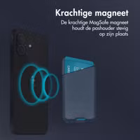 Accezz Leren Kaarthouder - Geschikt voor MagSafe en Qi2 - Nightfall Blue