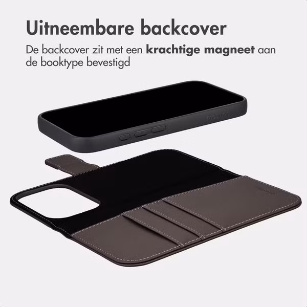 imoshion Uitneembare 2-in-1 Luxe Bookcase Apple iPhone 17 Pro - Bruin