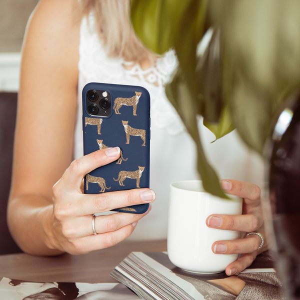 imoshion Design hoesje Huawei P30 Lite - Luipaard - Blauw