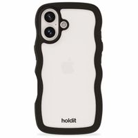 Holdit Wavy Case Apple iPhone 16 - Black / Transparent
