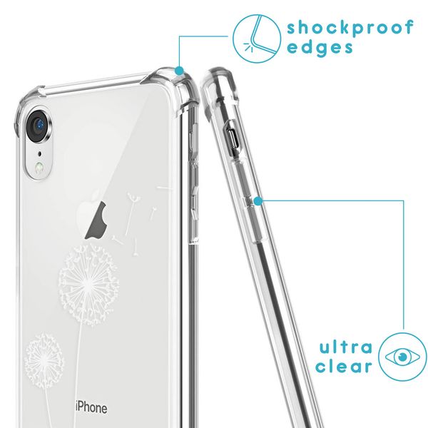 imoshion Design hoesje met koord Apple iPhone Xr - Paardenbloem - Wit