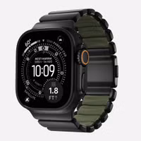 Nomad Stratos Band Apple Watch | 44/45/46/49 mm - Forest Green / Black Titanium