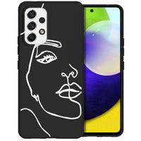 imoshion Design hoesje Samsung Galaxy A53 - Abstract Gezicht - Zwart