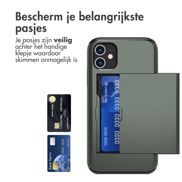 imoshion Backcover met pasjeshouder Apple iPhone 11 - Donkergroen