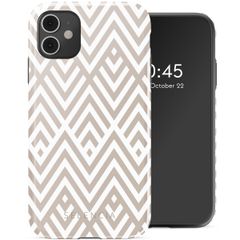 Selencia Vivid Tough Backcover iPhone 11 - Beige Zigzag