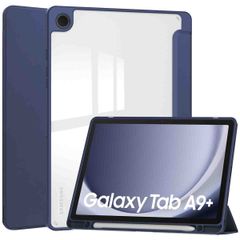 imoshion Trifold Hardcase Bookcase Samsung Galaxy Tab A9 Plus - Donkerblauw