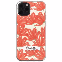 Hoesje met eigen foto en/of tekst Apple iPhone 12 (Pro) - Bloemen