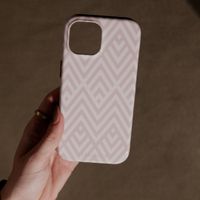 Selencia Vivid Backcover met MagSafe Apple iPhone 15 Pro - Beige Zigzag