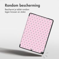 imoshion Design Trifold Bookcase Apple iPad 9 (2021) 10.2 inch / iPad 8 (2020) 10.2 inch / iPad 7 (2019) 10.2 inch - Happy Dots
