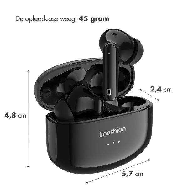 imoshion Aura Pro Draadloze In-ear Oordopjes - Active Noise Cancelling (ANC) - Zwart