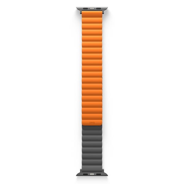 Uniq Revix dubbelzijdig bandje Apple Watch Series 1 t/m 11 / SE / Ultra (44/45/46/49 mm) - Charcoal (Grey/Orange)