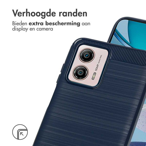 imoshion Brushed Backcover Motorola Moto G53 - Donkerblauw