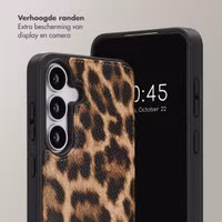 Selencia Nova Telefoonhoes met Koord en Pashouder Samsung Galaxy S25 FE - Leopard