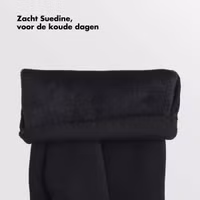 Selencia Suède Look Touchscreen Handschoenen - Vrouwen - Maat M - Zwart