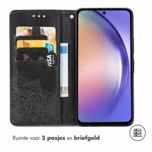 imoshion Mandala Bookcase Samsung Galaxy A55 - Zwart