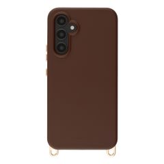 Selencia Rivièra MagSafe Backcover met afneembare haakjes Samsung Galaxy A54 (5G) - Choco Brown