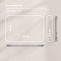 Selencia Teddy Laptop hoes 13-14 inch - Laptopsleeve - Black