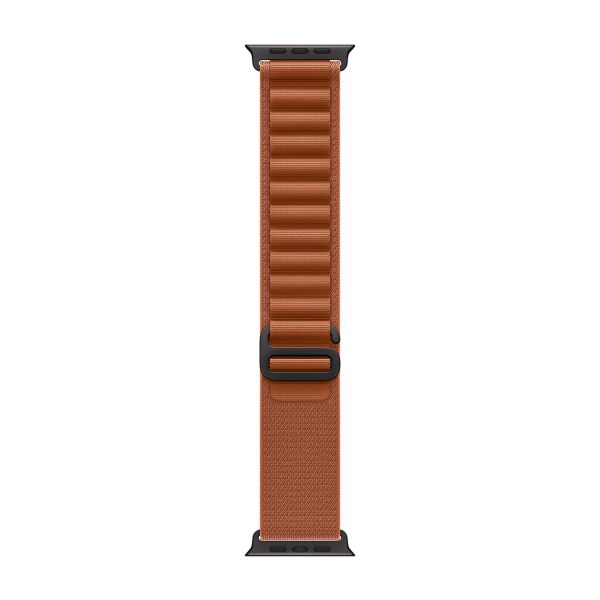 Apple Alpine Loop Band Apple Watch Series 1 - 11 / SE / Ultra (44/45/46/49 mm) - Maat M - Terracotta / Black Titanium
