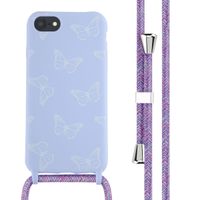 imoshion Siliconen design hoesje met koord iPhone SE (2022 / 2020) / 8 / 7 - Butterfly