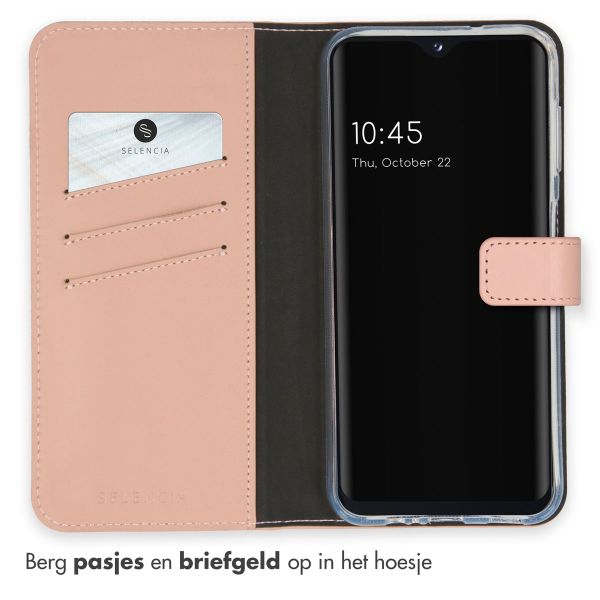 Selencia Echt Lederen Bookcase Samsung Galaxy A14 (5G/4G) - Dusty Pink