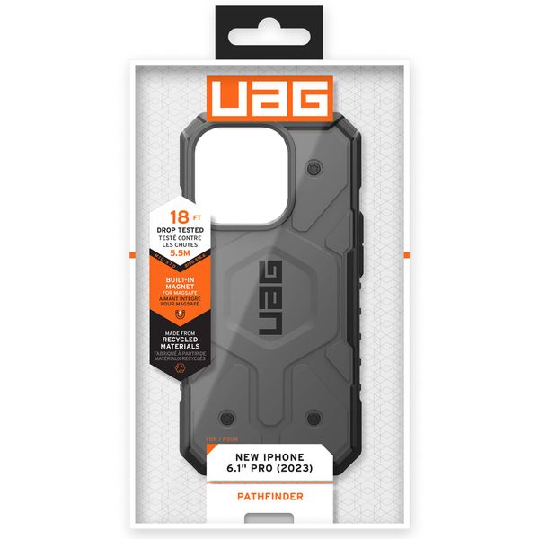 UAG Pathfinder Backcover MagSafe iPhone 15 Pro - Zilver