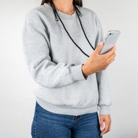 imoshion Transparante Backcover met koord Samsung Galaxy A42 - Zwart