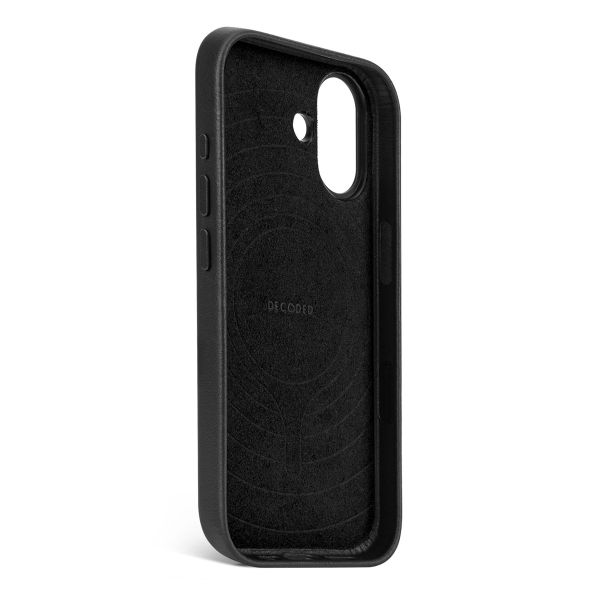 Decoded Leather Backcover MagSafe Apple iPhone 17 - Zwart