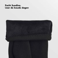 Selencia Suède Look Touchscreen Handschoenen - Mannen - Maat L - Zwart
