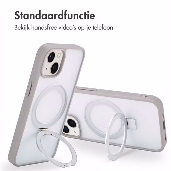 Accezz Ring Stand Backcover met MagSafe Apple iPhone 13 - Grijs