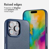Accezz Leather Back Cover with MagSafe Apple iPhone 16 Pro Max - Nightfall Blue