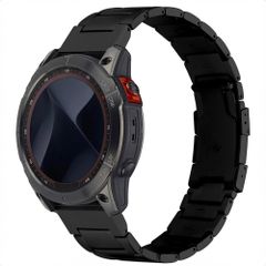 Accezz Mat Titanium bandje  - Garmin 26 mm aansluiting - Zwart