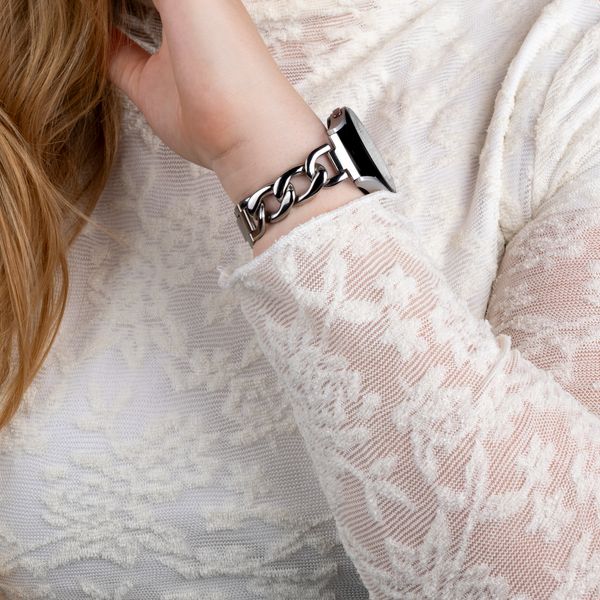 Selencia Chain bandje  - Universeel 20 mm aansluiting - Zilver