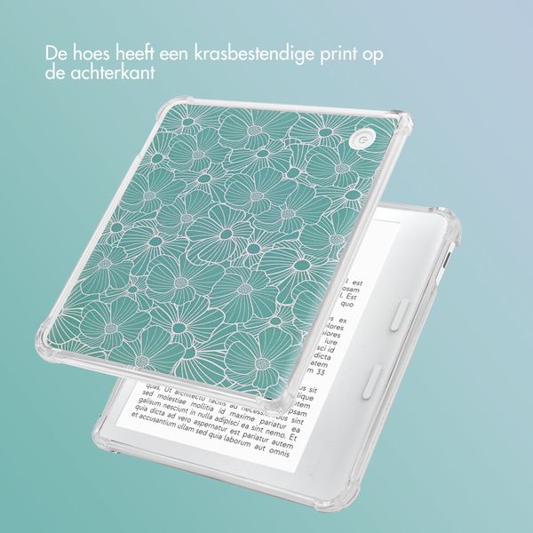 imoshion Design Clear Backcover Kobo Libra Colour - Botanica