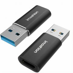 imoshion 2x USB-A 3.1 (male) naar USB-C (female) Adapter - OTG - Zwart