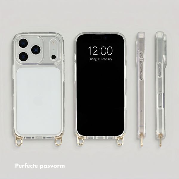 Selencia Backcover met afneembare haakjes Apple iPhone 18 Pro Max / 17 Pro Max - Transparant