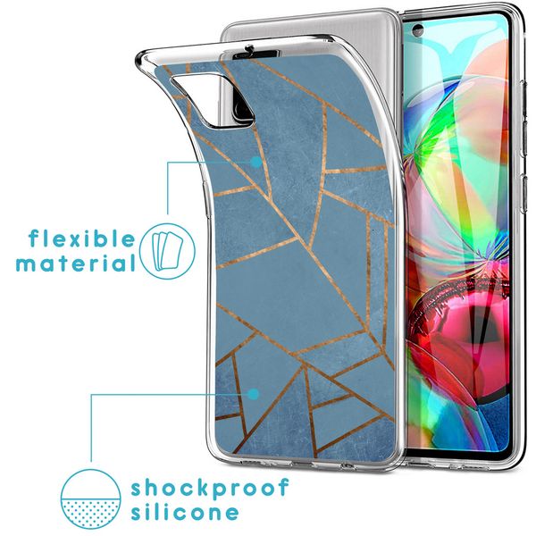 imoshion Design hoesje Samsung Galaxy A71 - Blue Graphic