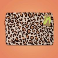 imoshion Fluffy Laptop hoes 13-14 inch - Laptopsleeve - Leopard Orange